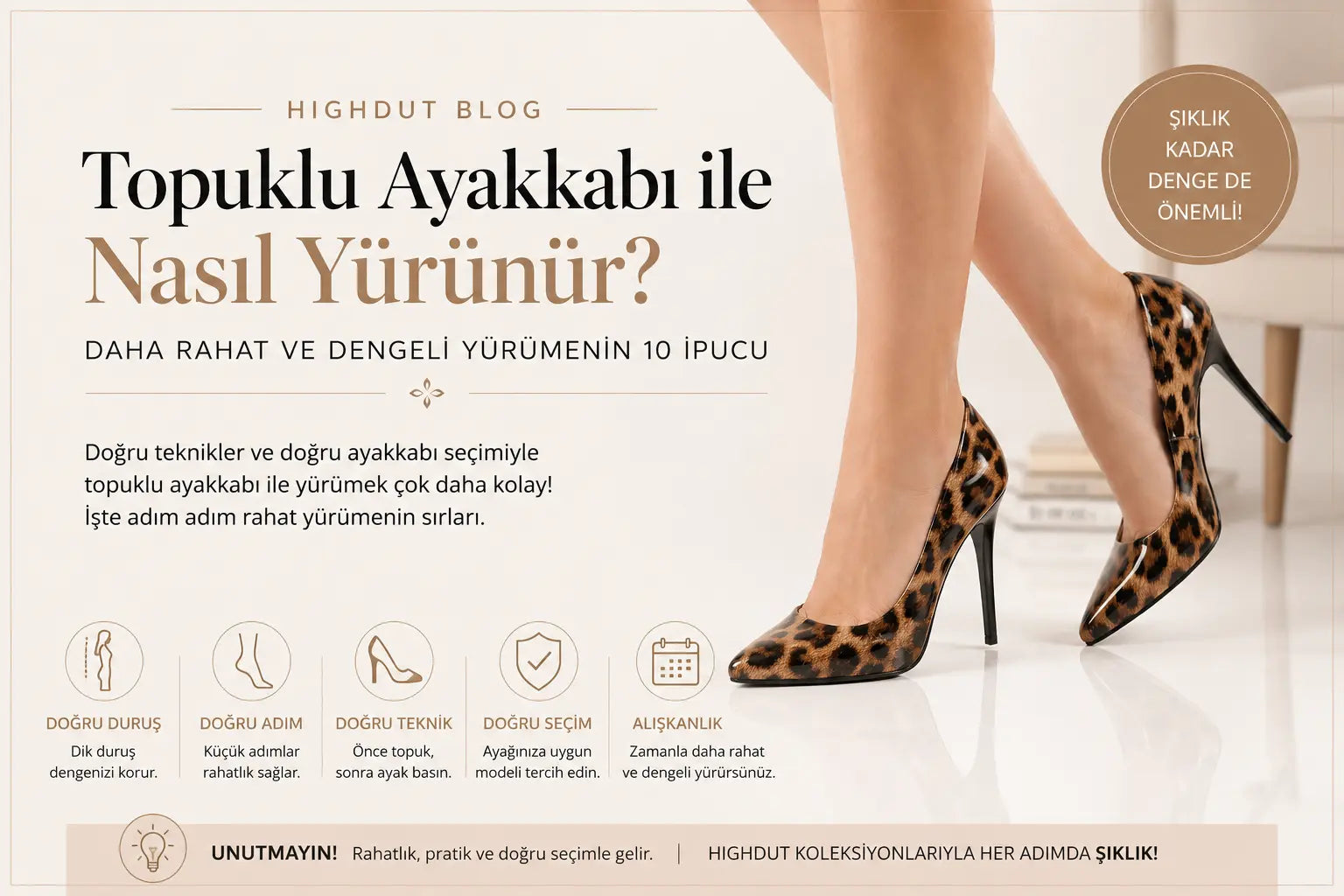 Topuklu Ayakkabı ile Nasıl Yürünür? Daha Rahat ve Dengeli Yürümenin 10 İpucu