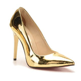 Altın Stiletto Topuklu Ayakkabı MA-021