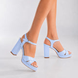 Bebe Mavi Platform Abiye Sandalet RA-063