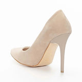 Bej Süet Stiletto Topuklu Ayakkabı MA-021