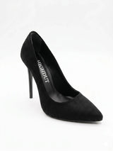 Siyah Süet Stiletto Topuklu Ayakkabı MA-021