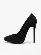 Siyah Süet Stiletto Topuklu Ayakkabı MA-021