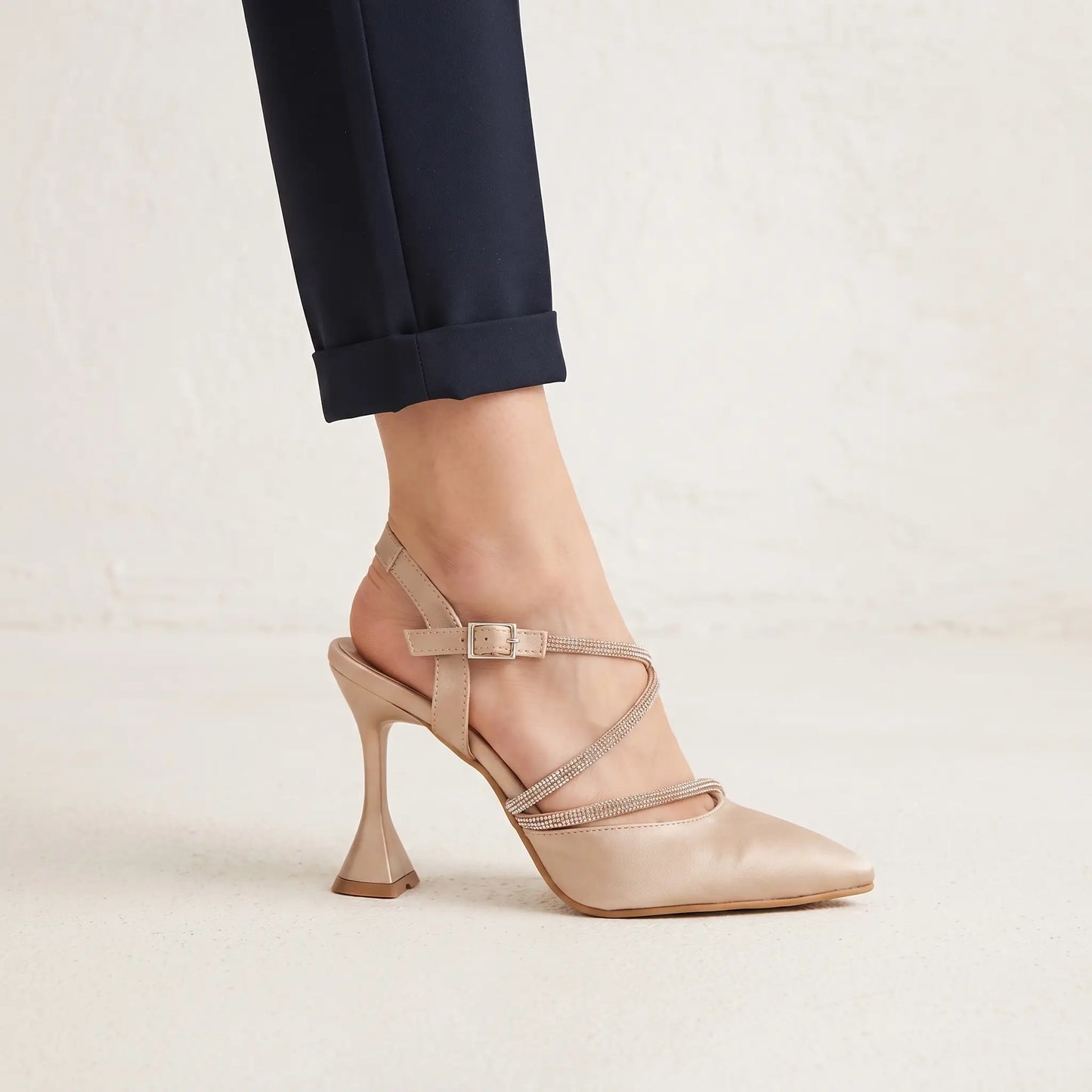 Nude Strappy Heels MT-05