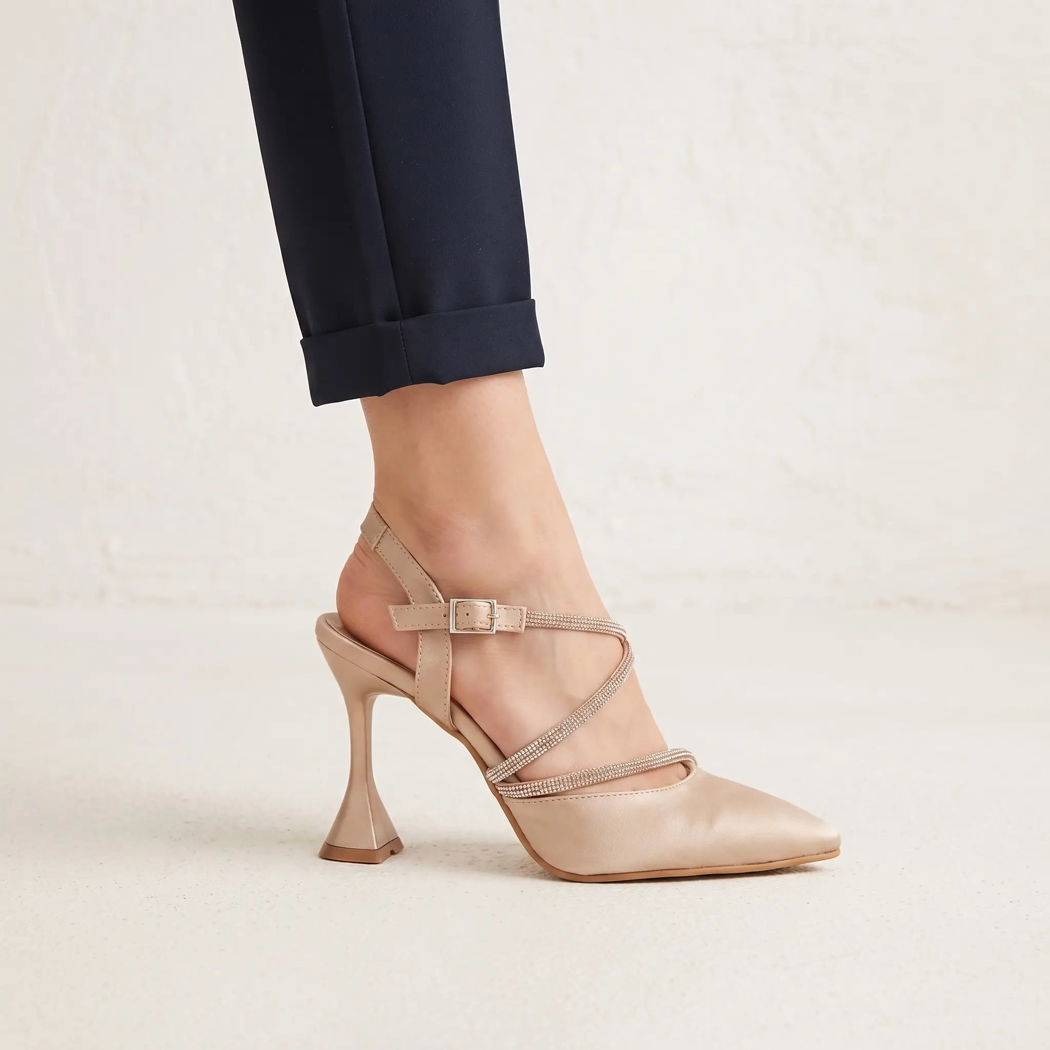 Nude Strappy Heels MT-05