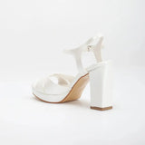Beyaz Platform Abiye Sandalet RA-063