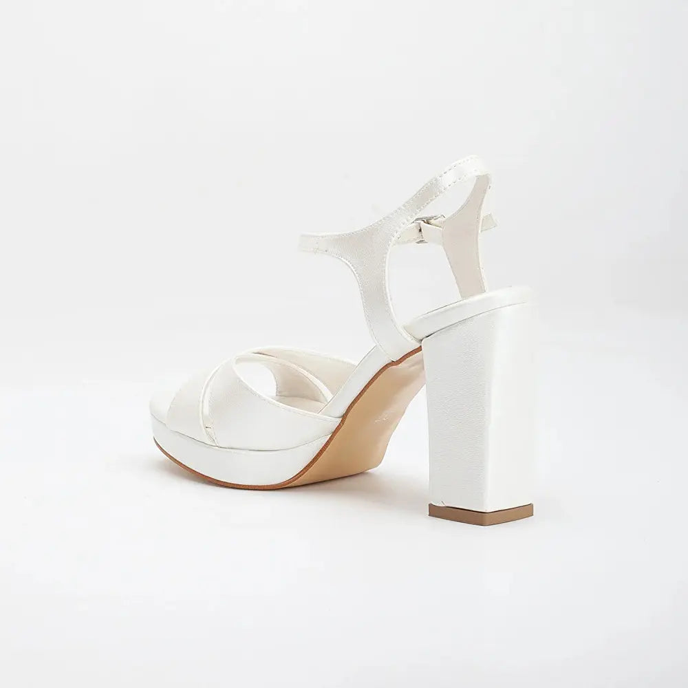 Beyaz Platform Abiye Sandalet RA-063
