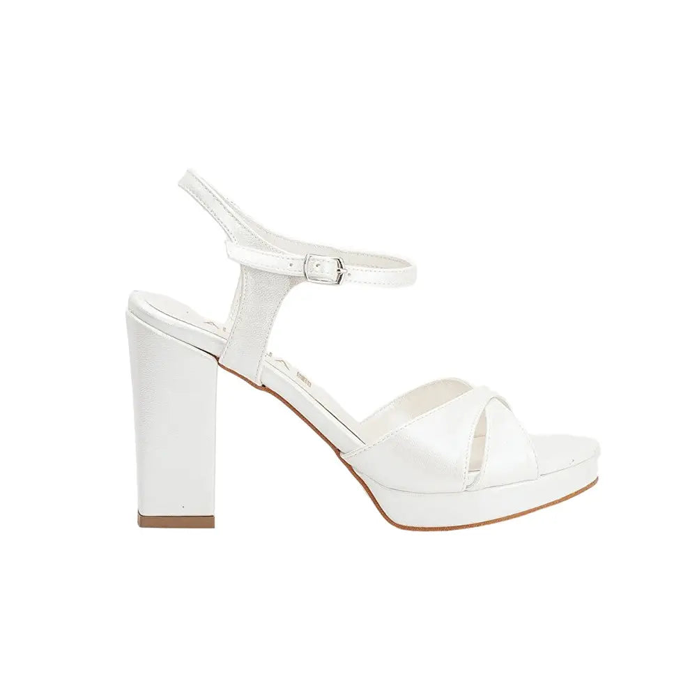 Beyaz Platform Abiye Sandalet RA-063