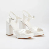 Beyaz Platform Abiye Sandalet RA-063
