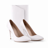 Beyaz Stiletto Ayakkabı Çanta Takım RC-021