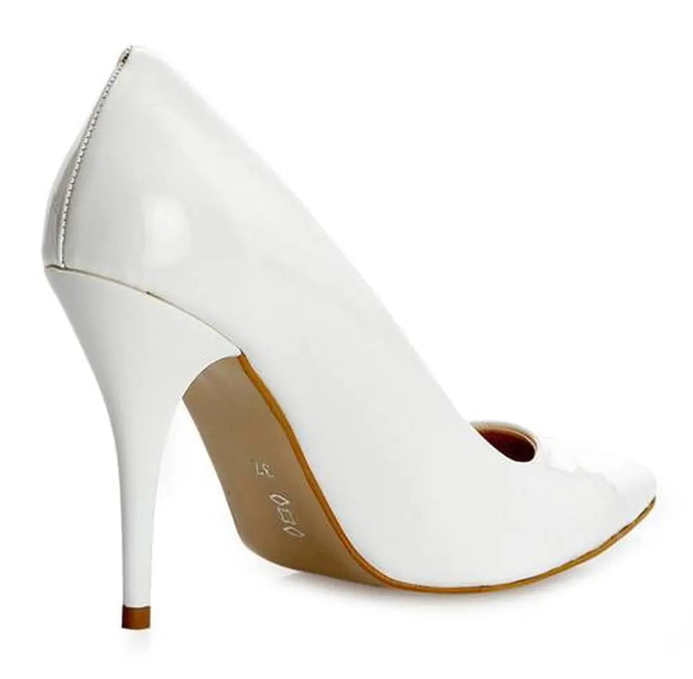 Beyaz Stiletto Topuklu Ayakkabı MA-021