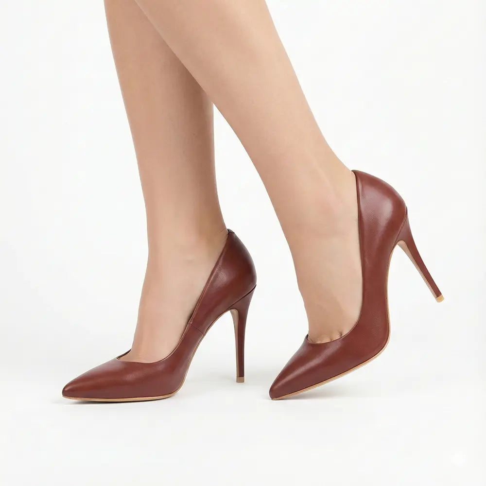 Bordo Topuklu Ayakkabı Stiletto MA-021