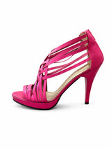 Fuşya Çok Bantlı Topuklu Sandalet MA-01