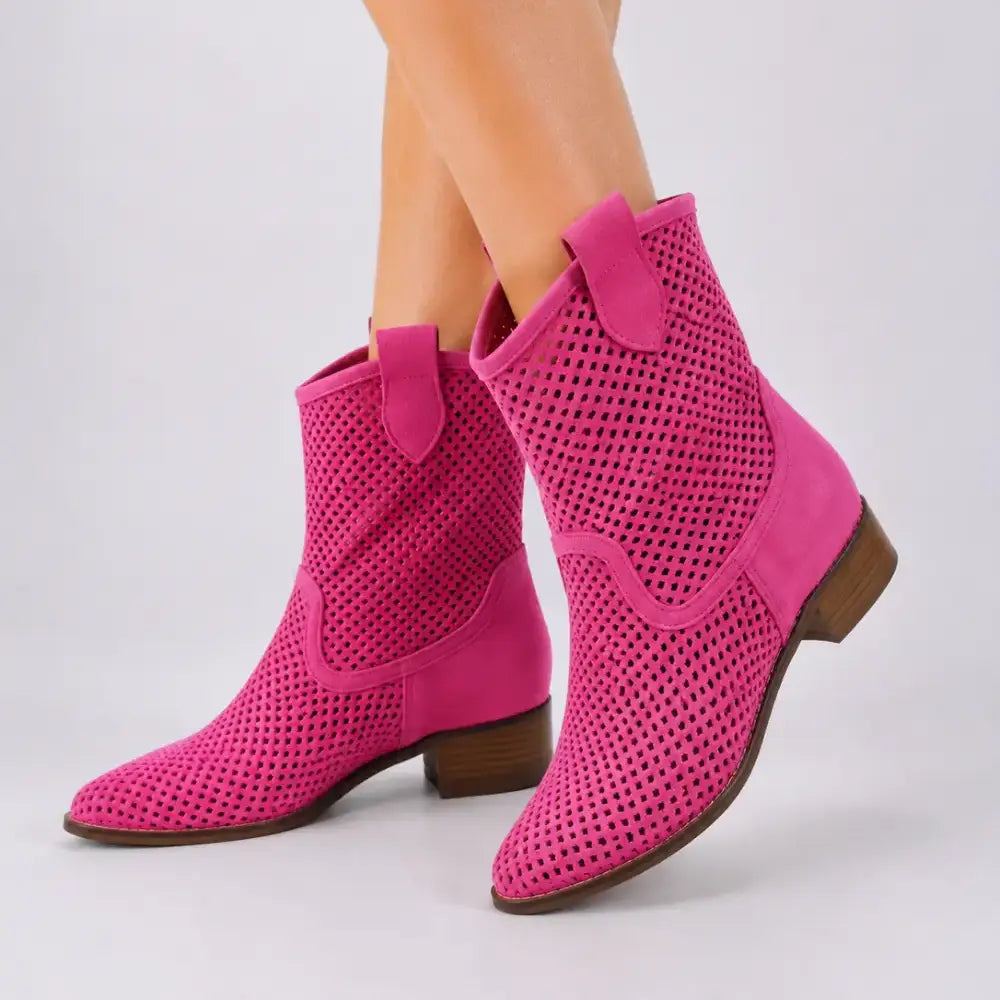 Fuchsia Summer Cowboy Boots RA-8010