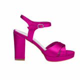 Fuşya Platform Abiye Sandalet RA-063