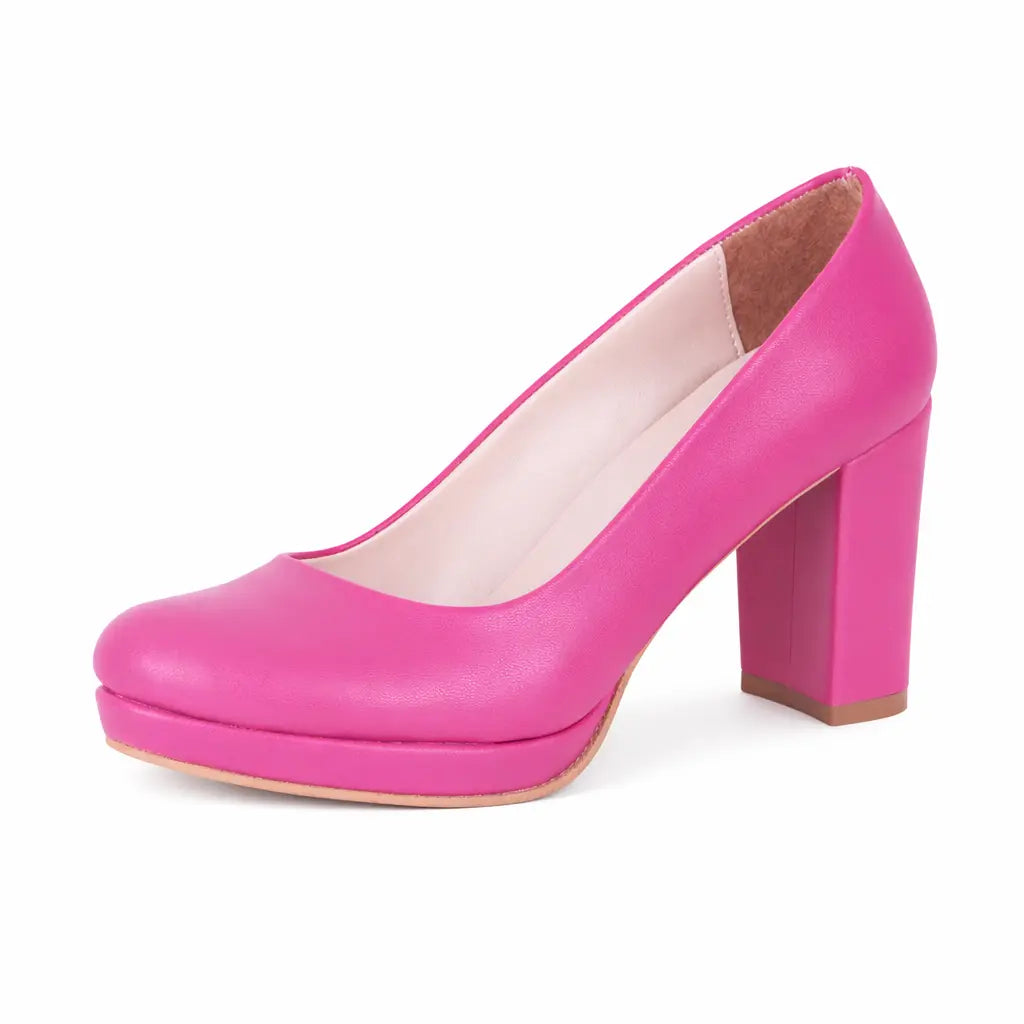 Fuchsia Chunky Platform Shoes MT-01