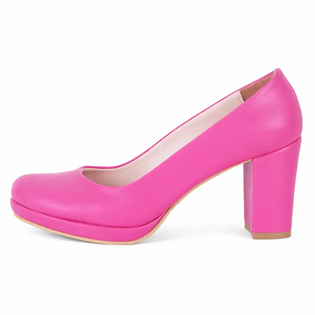 Fuchsia Chunky Platform Shoes MT-01