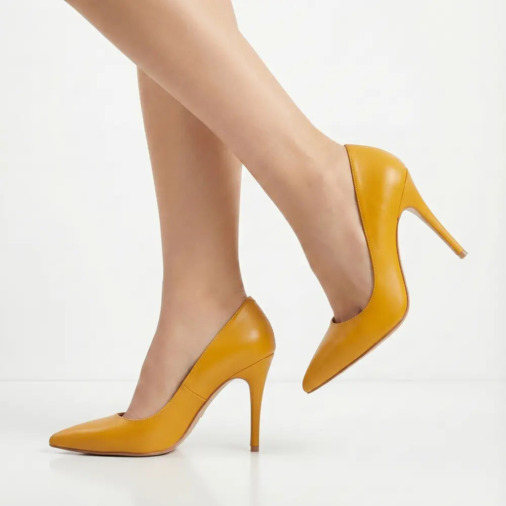 Hardal Topuklu Ayakkabı Stiletto MA-021