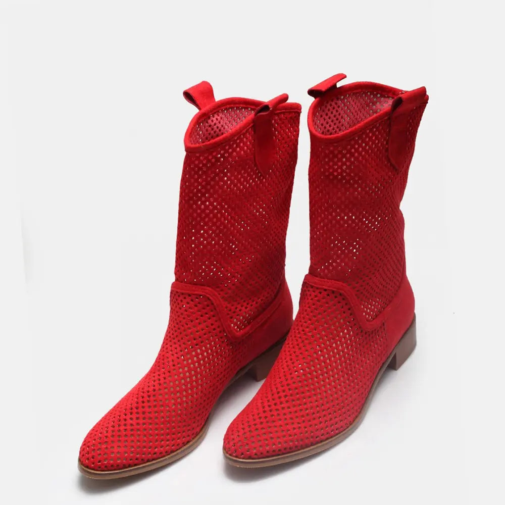 Red Summer Cowboy Boots RA-8010