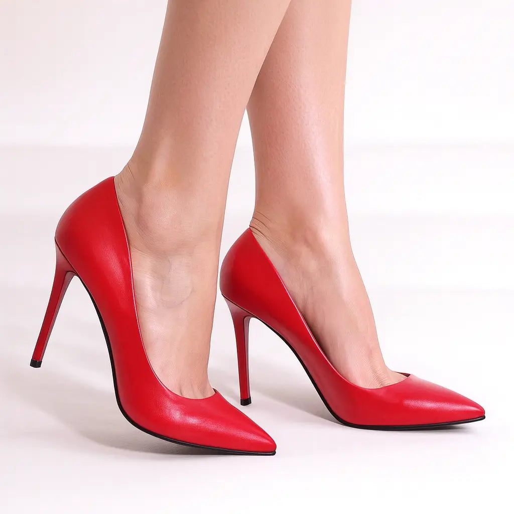 Kırmızı Topuklu Ayakkabı Stiletto MA-021