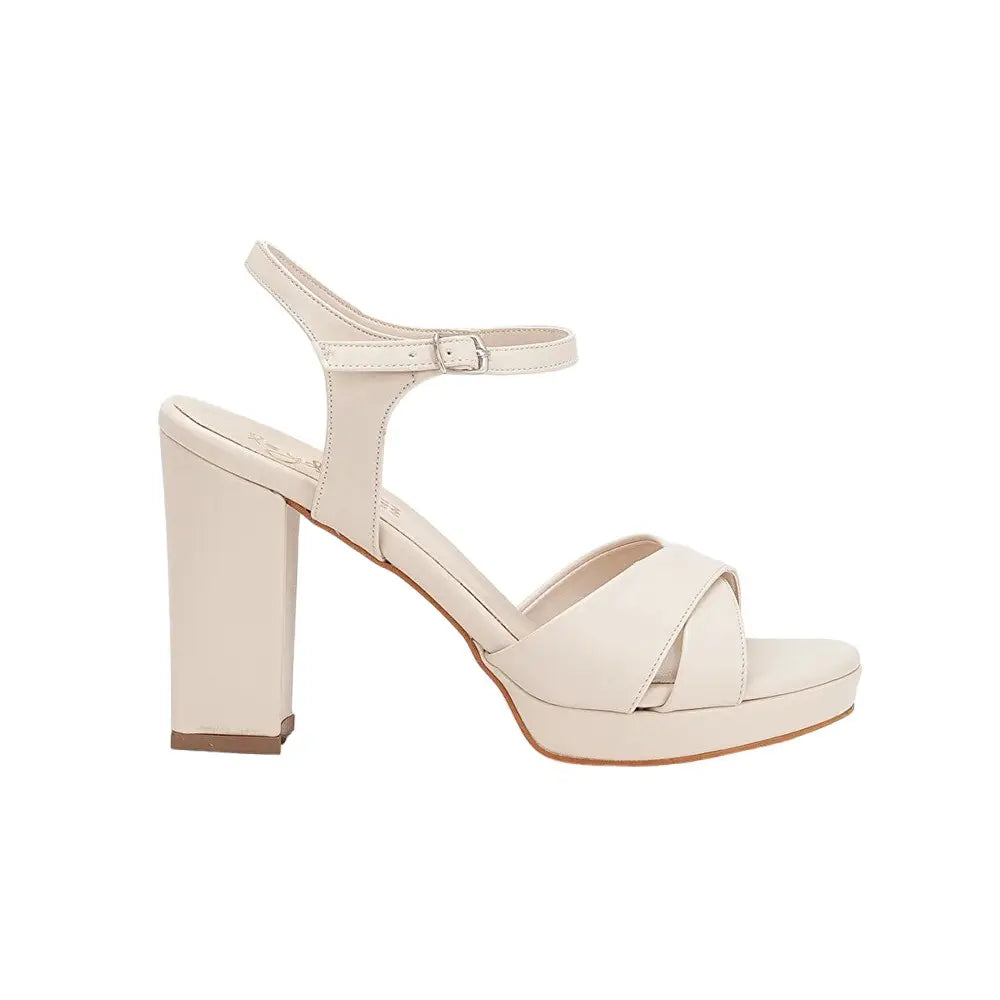 Krem Platform Abiye Sandalet RA-063