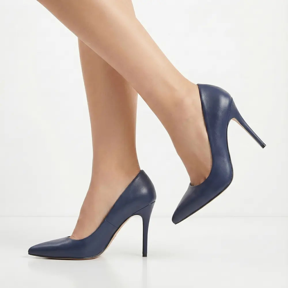 Lacivert Topuklu Ayakkabı Stiletto MA-021
