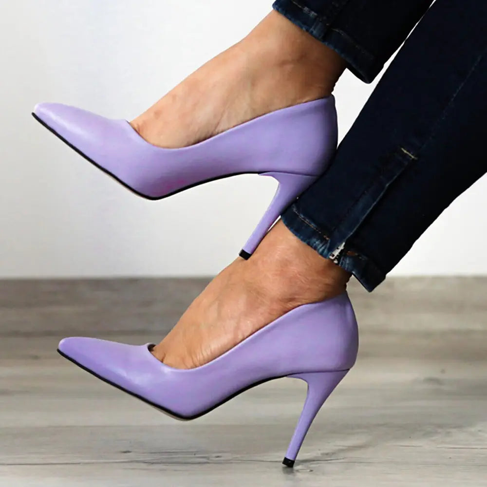 Lila Topuklu Ayakkabı Stiletto MA-021