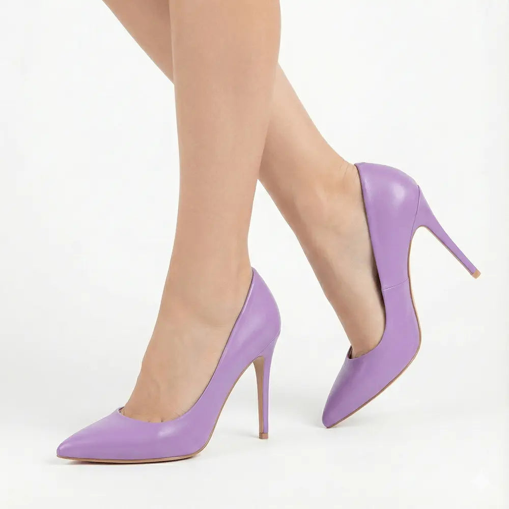 Lila Topuklu Ayakkabı Stiletto MA-021