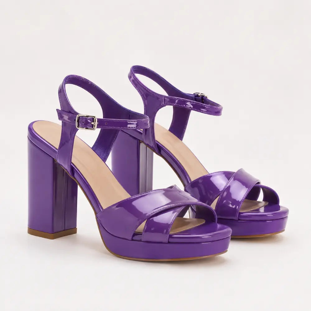Mor Platform Abiye Sandalet RA-063