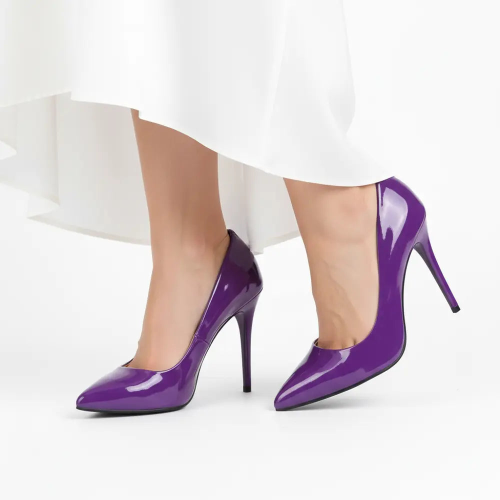 Mor Stiletto Topuklu Ayakkabı MA-021