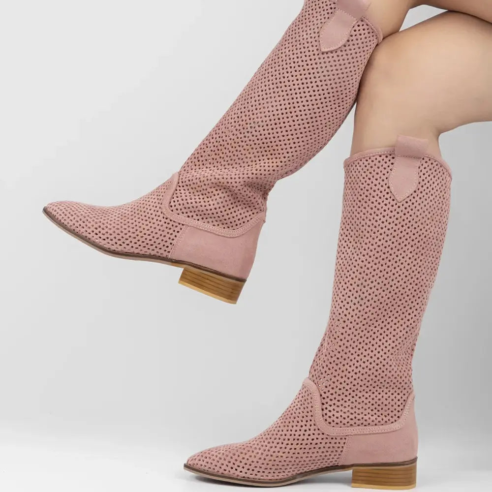 Pembe Kadın Kovboy Çizme RA-8011