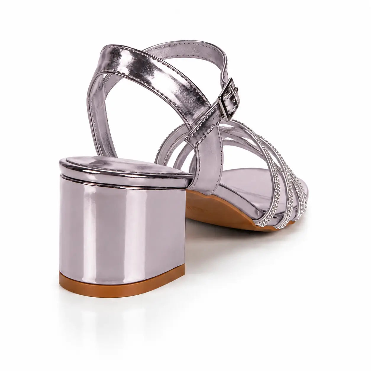 Gray Low Heel Dress Shoes MA-043