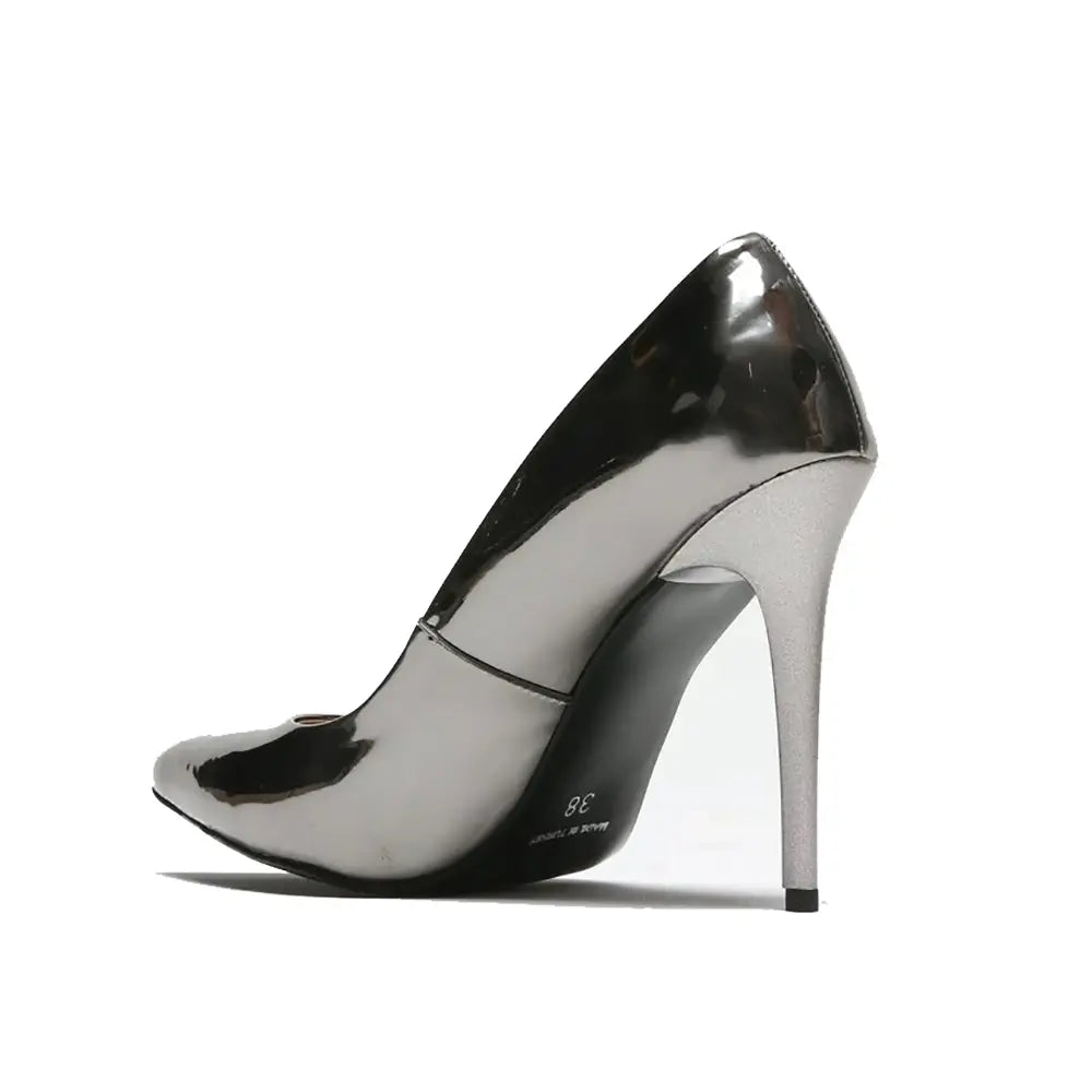 Platin Stiletto Topuklu Ayakkabı MA-021