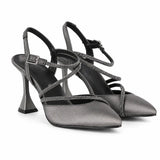 Gray Strappy Heels MT-05