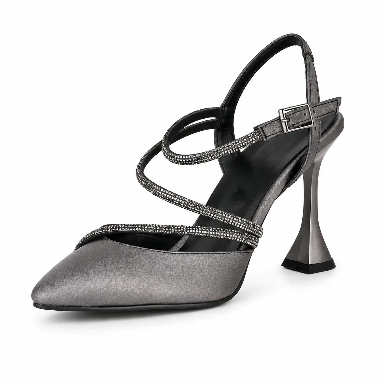 Gray Strappy Heels MT-05