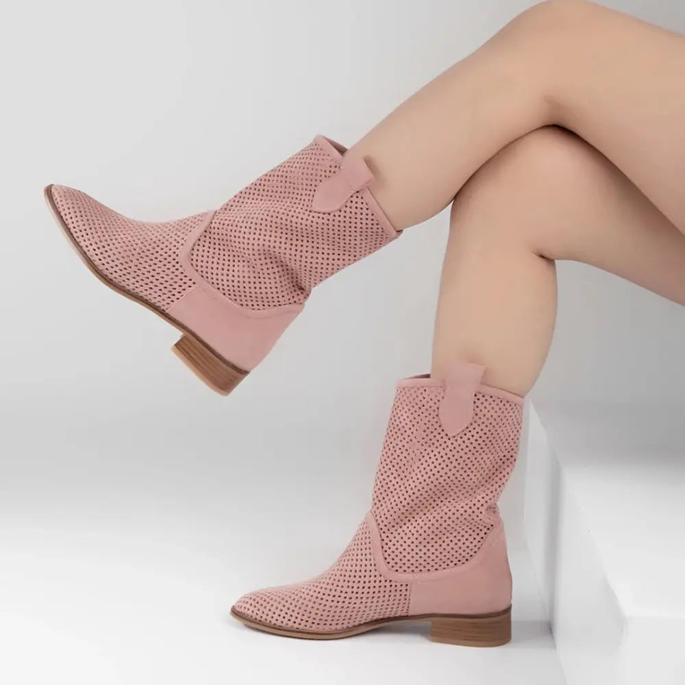 Pink Summer Cowboy Boots RA-8010