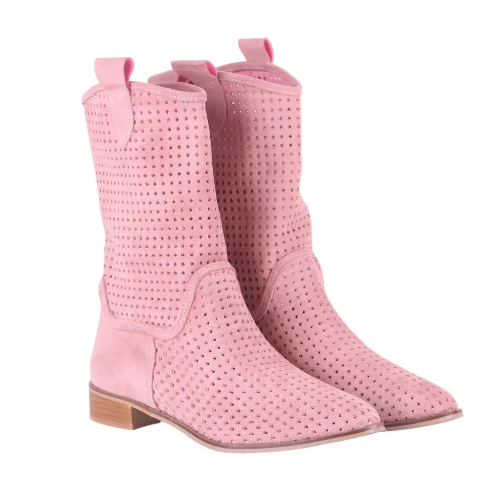Pink Summer Cowboy Boots RA-8010