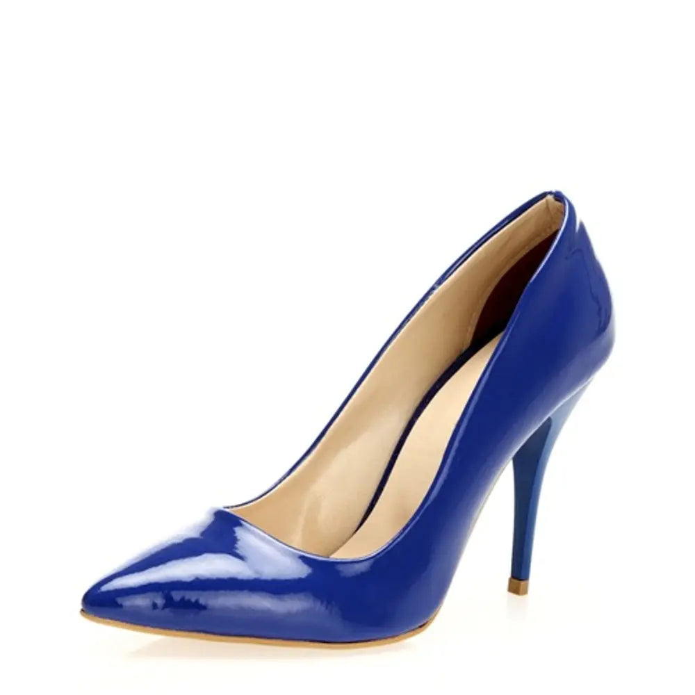Saks Mavisi Stiletto Topuklu Ayakkabı MA-021