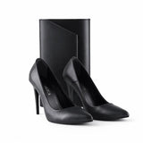 Siyah Cilt Stiletto Ayakkabı Çanta Takım RC-021