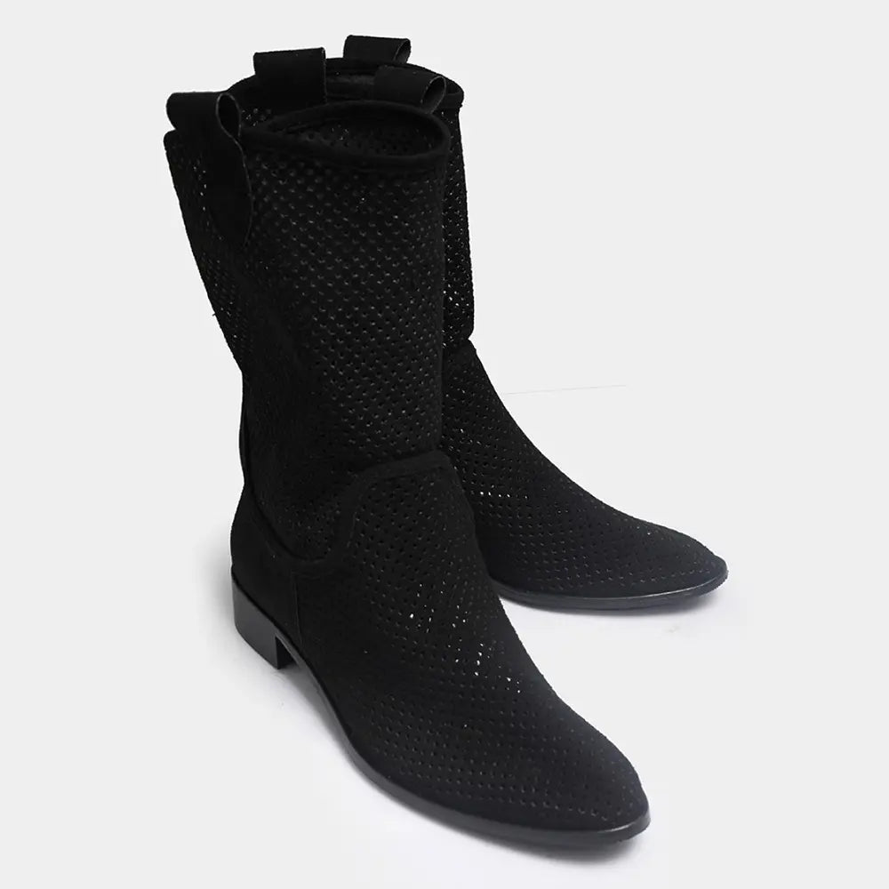Black Summer Cowboy Boots RA-8010