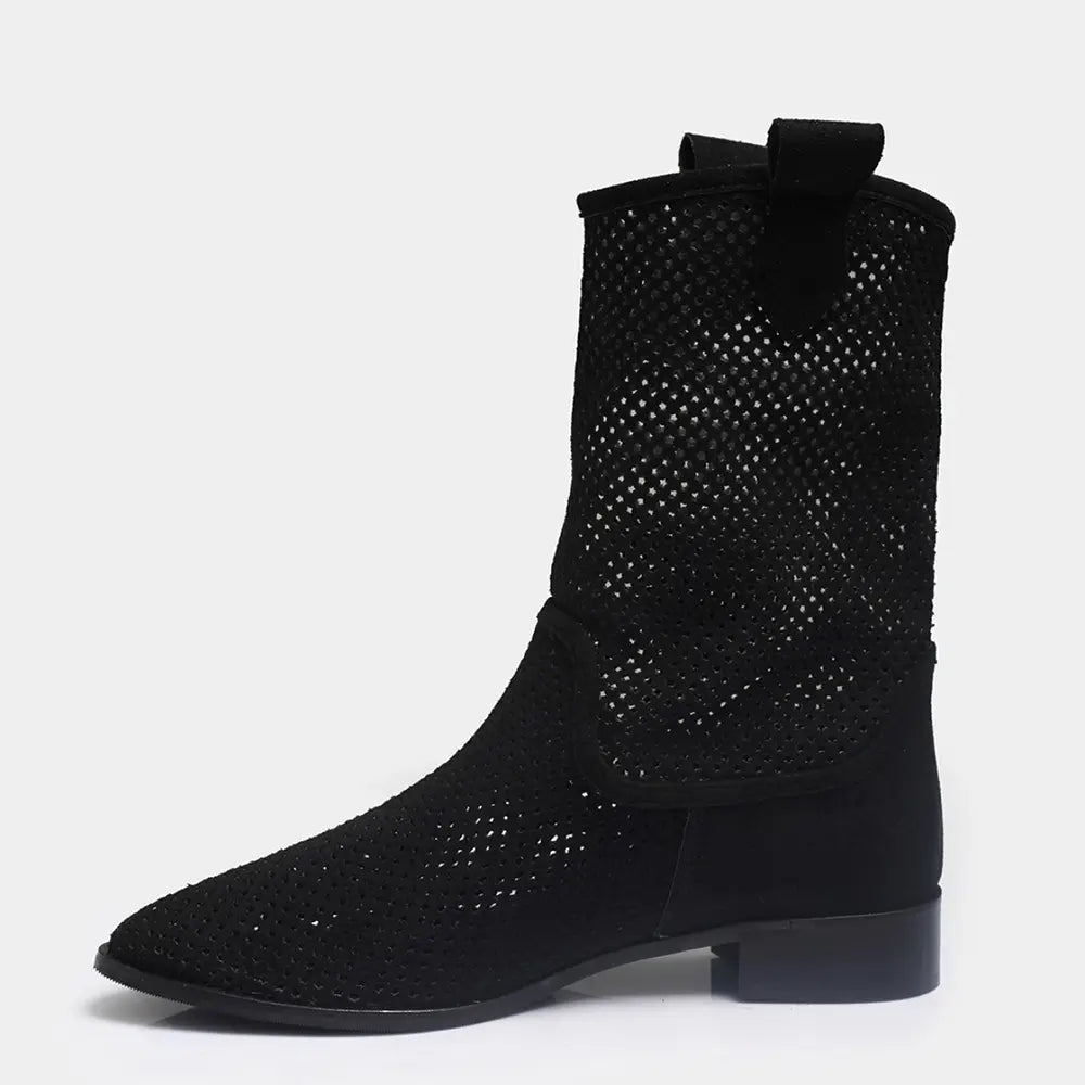 Black Summer Cowboy Boots RA-8010