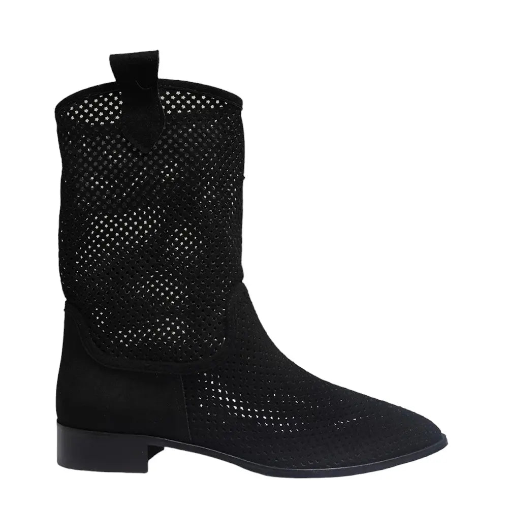 Black Summer Cowboy Boots RA-8010