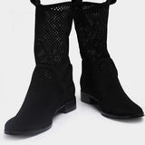 Black Summer Cowboy Boots RA-8010