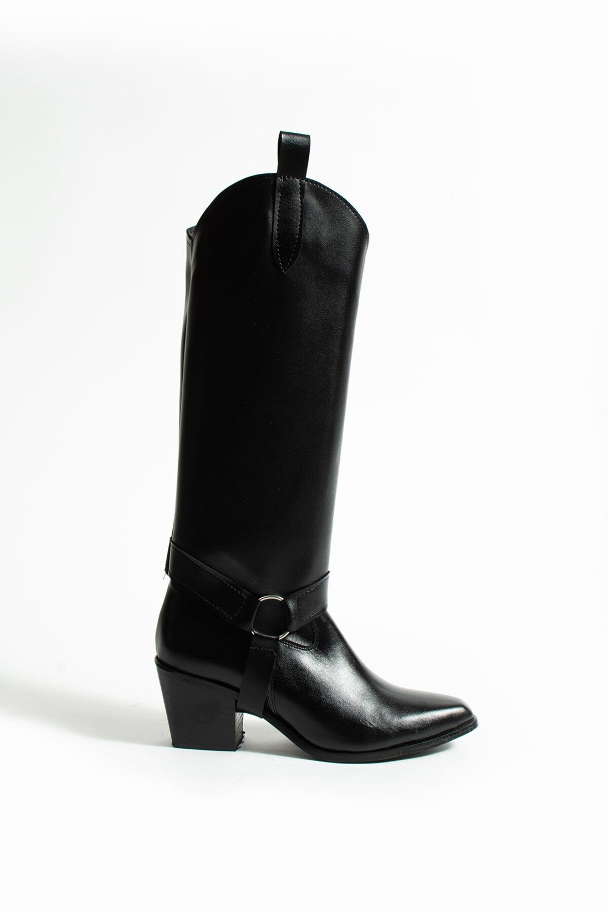 Black Convertible Cowboy Boots TU-013