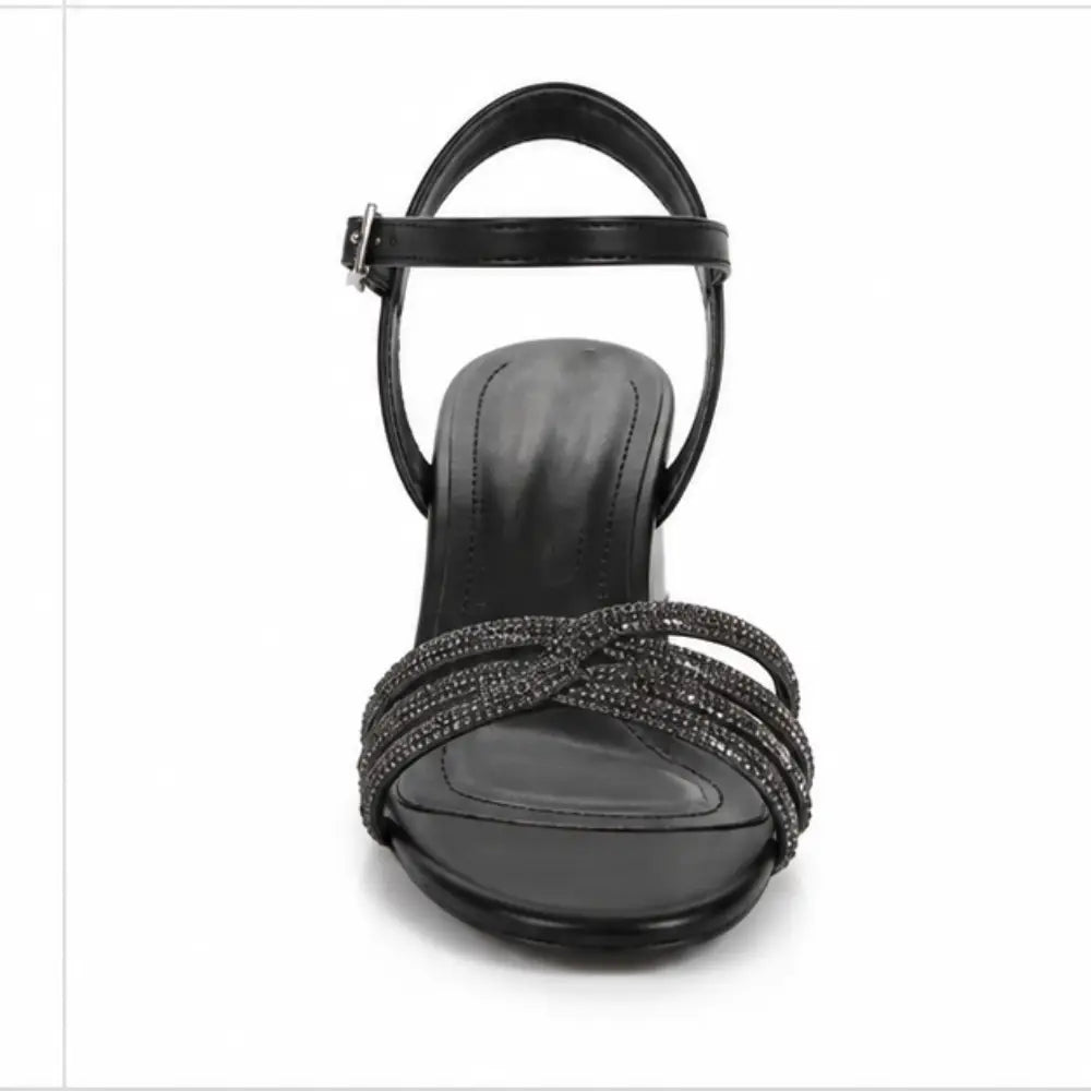 Black Low Heel Dress Shoes MA-043