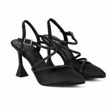 Black Strappy Heels MT-05