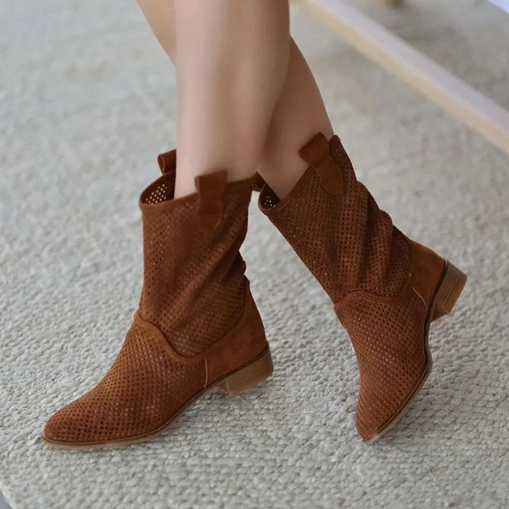 Brown Summer Cowboy Boots RA-8010