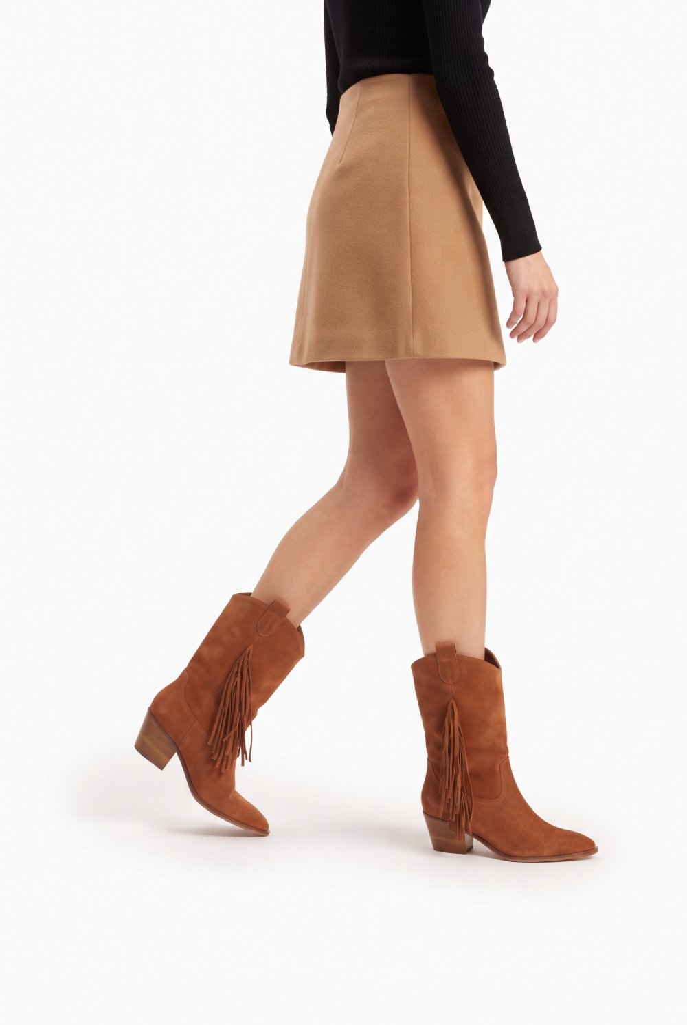 Taba Püskül Detaylı Western Çizme TU-036