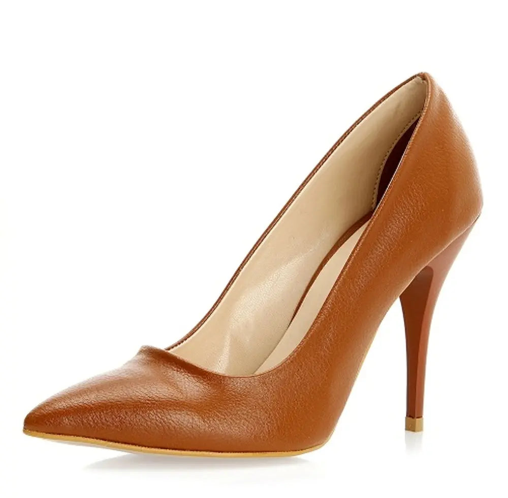 Taba Topuklu Ayakkabı Stiletto MA-021