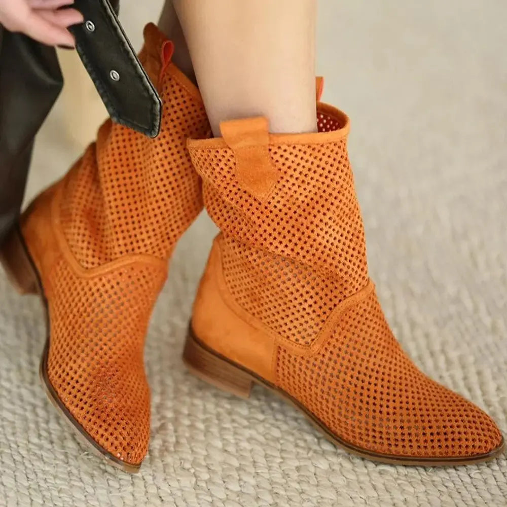 Orange Summer Cowboy Boots RA-8010