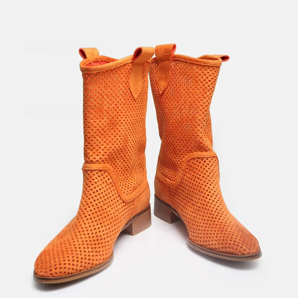 Orange Summer Cowboy Boots RA-8010